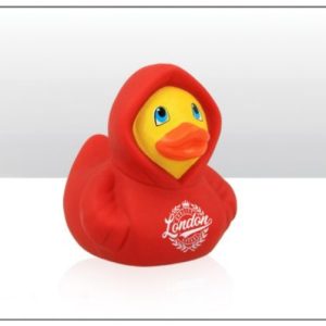 London Red Hoodie Rubber Duck 7.5cm