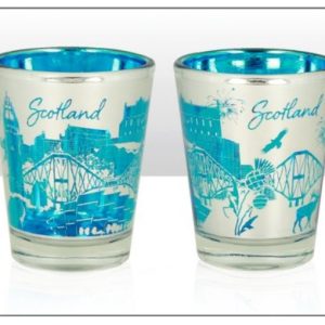 Scottish Skyline Blue & Silver Shot Glass