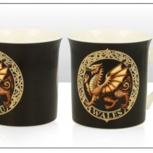 Wales Dragon Black Regal Mug