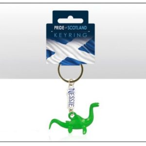 Green Nessie Metal Keyring