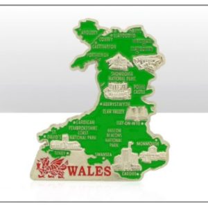 Wales Map Metal Magnet