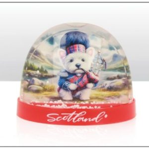 Scotland Piper Westie Plastic Snowstorm