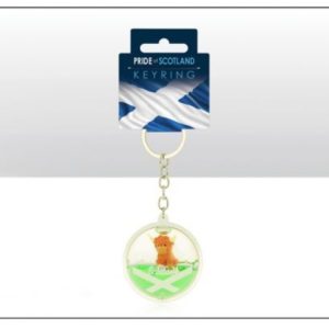 Scotland Floating Highland Cow Keyring