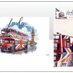 UJ London Bus Tea Towel