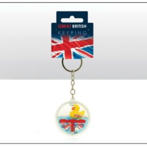 Union Jack Floating Duck Keyring