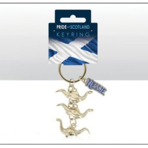 Three Small Silver Nessie Cast Keyring