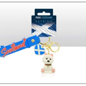 Westie Rubber 3D Charm Keyring