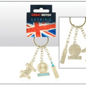 Big Ben/London Eye/Tower Bridge Metal Keyring