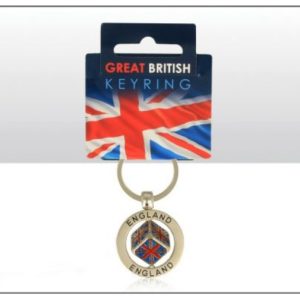 UNION JACK DICE SPINNER KEYRING