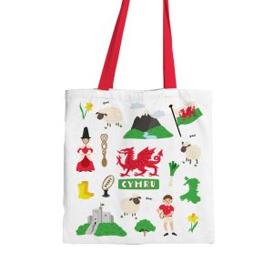 Welsh Dragon Wales (Cymru) Reusable Tote Bag